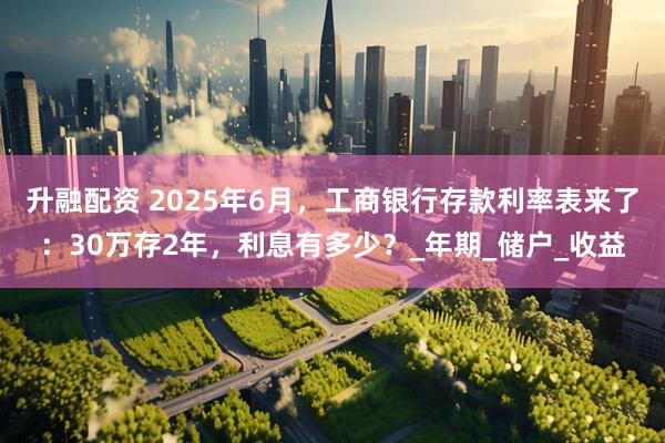 升融配资 2025年6月，工商银行存款利率表来了：30万存2年，利息有多少？_年期_储户_收益